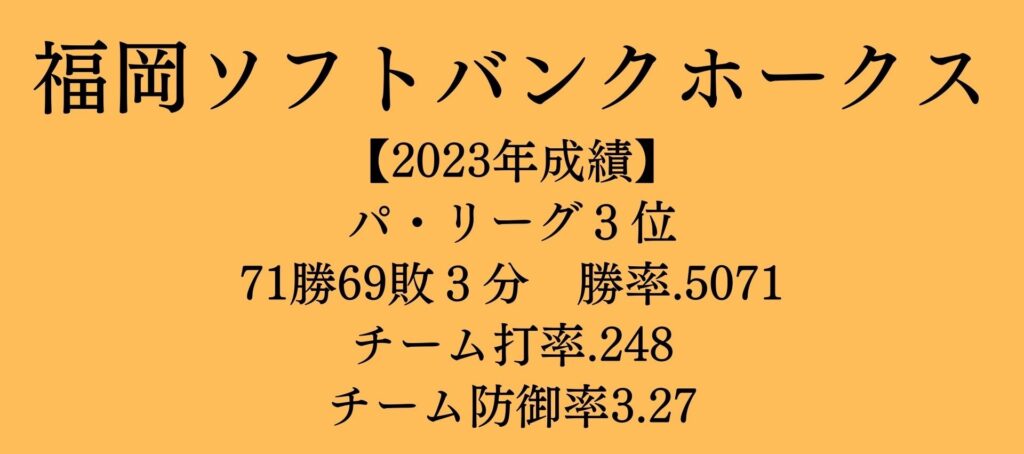 福岡ソフトバンクホークス2024新人・移籍・新外国人選手